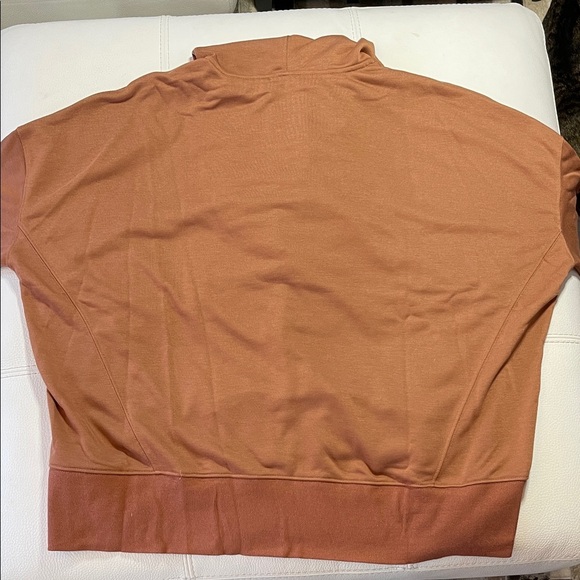 Women’s Stylish French Terry Hoodie Rust Color - Picture 3 of 6